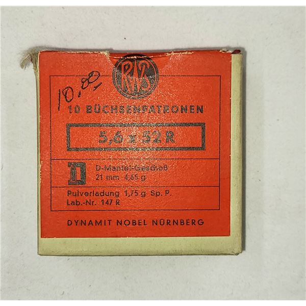 5.6 x 52R RWS - 10 Rds