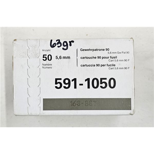 5.56 GP 90 Swiss 63 gr FMJ ammuntion  - 50 Rds