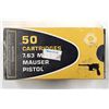 Image 1 : 7.63 MAUSER Pistol Ammo - 50 Rds.