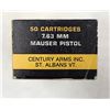 Image 2 : 7.63 MAUSER Pistol Ammo - 50 Rds.