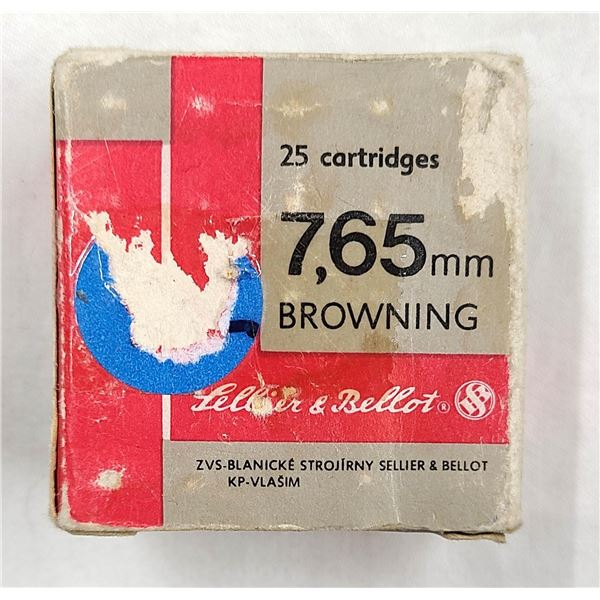 7,65 BROWNING S&B Ammo - 25 Rds.