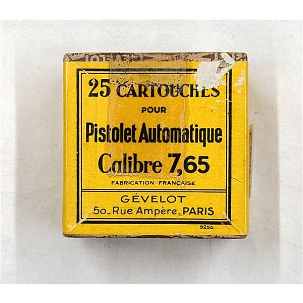 7,65 PISTOL Gevelot Vintage Ammo - 25 Rds.