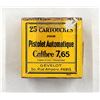 Image 1 : 7,65 PISTOL Gevelot Vintage Ammo - 25 Rds.