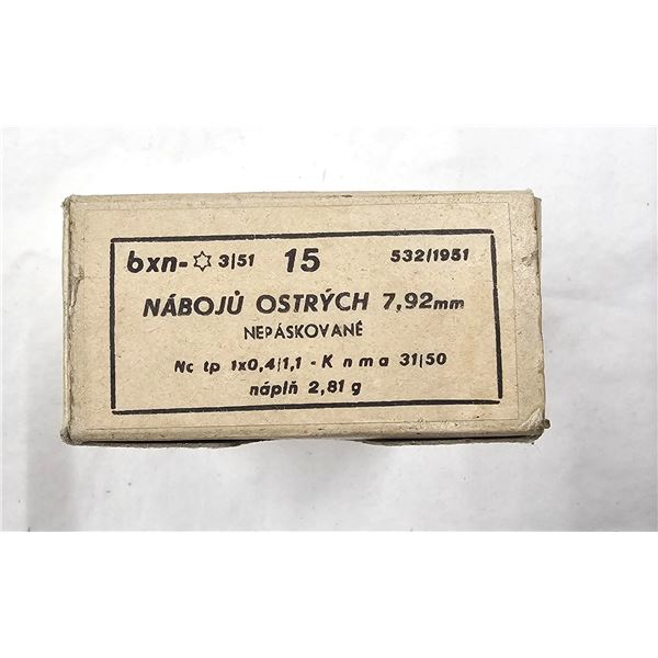 8MM 7.92 Surplus Amm0 - 15 Rds.