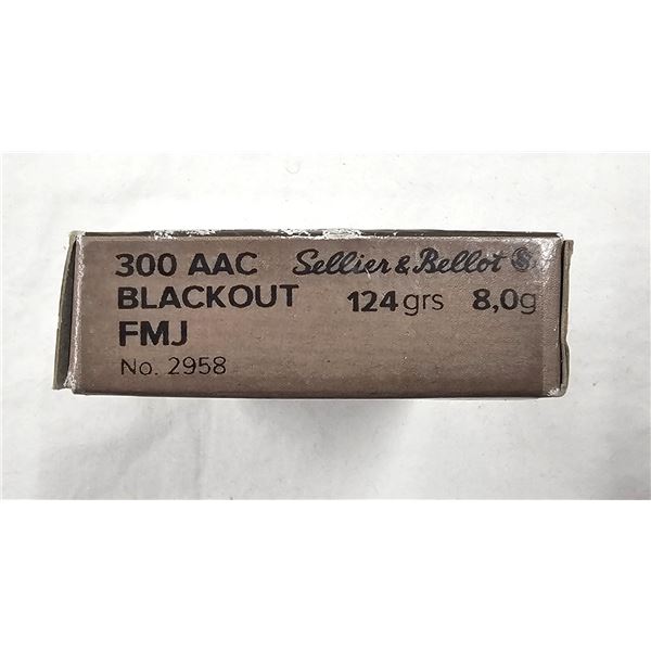 300 AAC Blackout FMJ - S&B 124 Gr. 20 Rds NIB