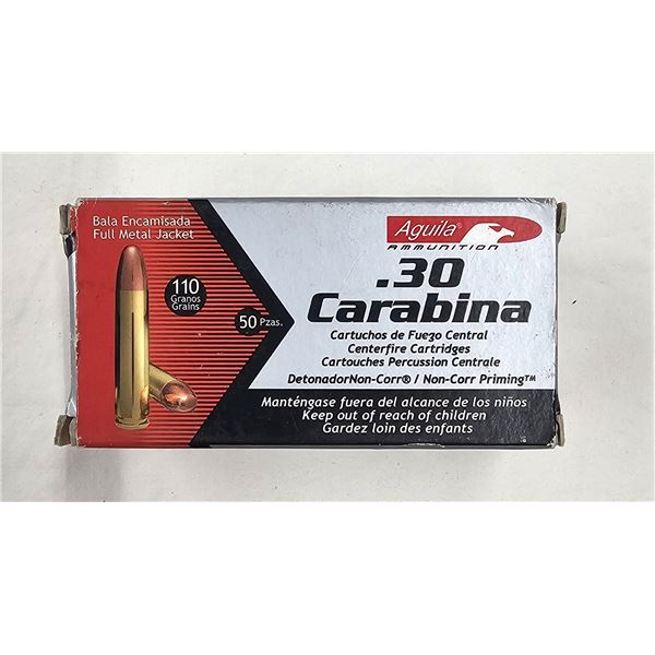 30 CARBINE Aguila - 110 Grain 20 Rds NIB