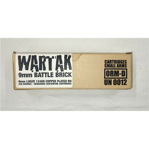 9MM LUGER - Wartak 124 Gr. CP RN - 200 Rds NIB