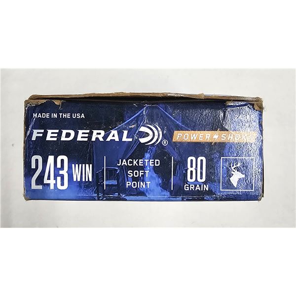 243 WIN Federal - 80 Gr. JSP - 20 Rds NIB