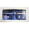 Image 1 : 243 WIN Federal - 80 Gr. JSP - 20 Rds NIB