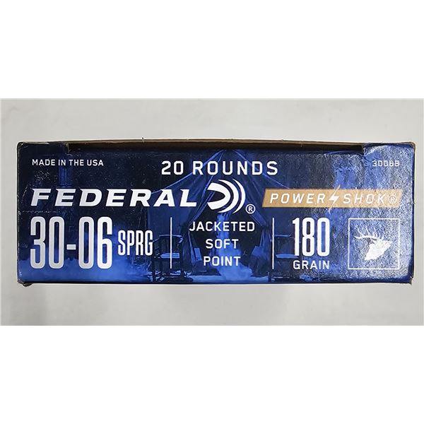 30-06 SPRG Federal - 180 Gr. JSP - 20 Rds. NIB