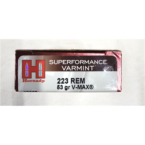 223 REM Hornady - 53 Gr. V-Max - 20 Rds NIB