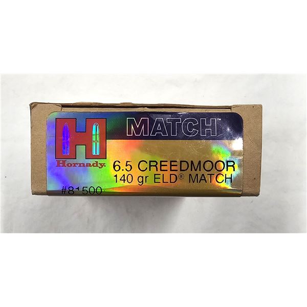 6.5 CREEDMOOR Match - Hornady 140 Gr ELD - 20 Rds NIB