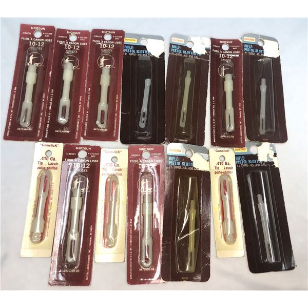 Lot of 14 mixed caliber slotted Cleaning tips