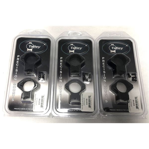Talley 1 Inch Kimber Springfield Rimfire Scope Mounts x3 - NEW