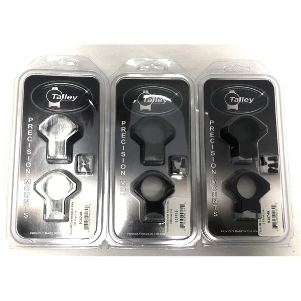 Talley 1 Inch Kimber Springfield Rimfire Scope Mounts x3 - NEW