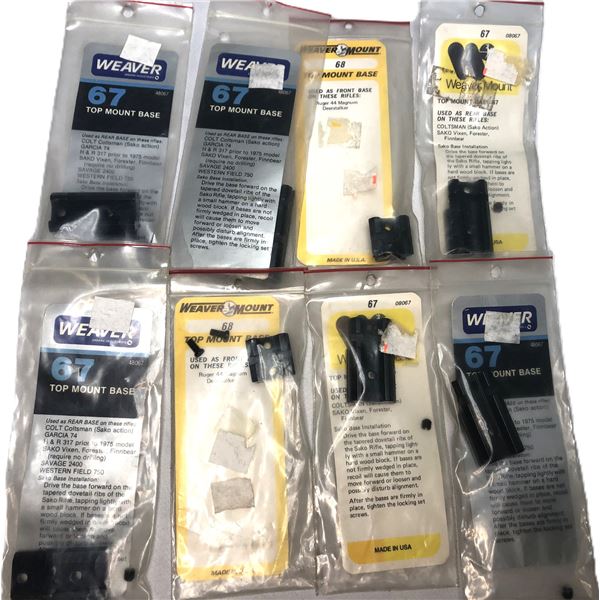 Weaver Base Mount LOT x 8