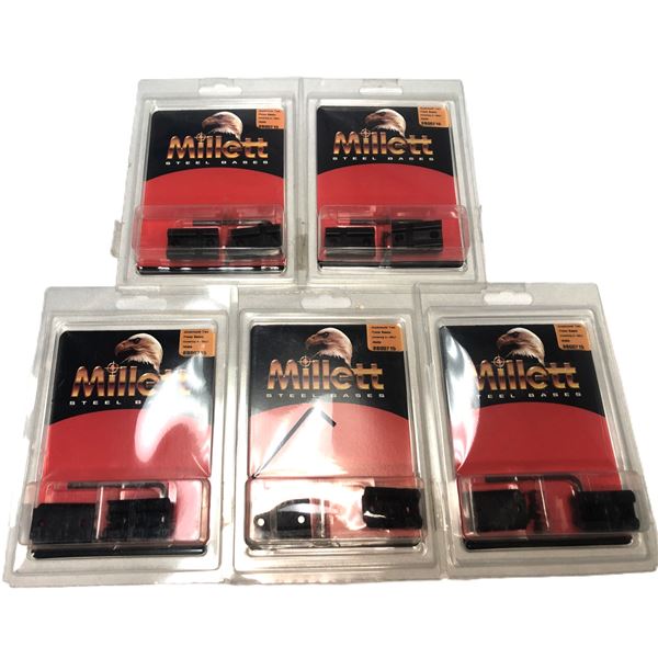 Browning A-Bolt Millett Steel Top Bases LOT x 5 - New