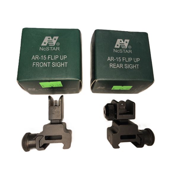 AR-15 Flip Up Front & Rear Sights- NcStar