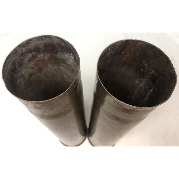 75mm Brass Shell Casings x2 - 1914 & 1942