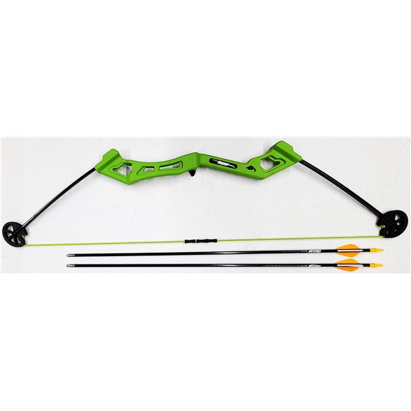Bear Lime Green Bow w/ 2 Arrows