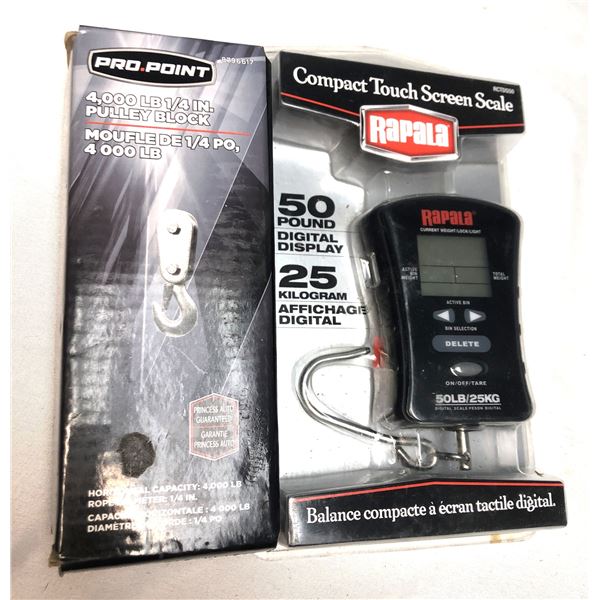 Hanging Scale & Pulley Block LOT