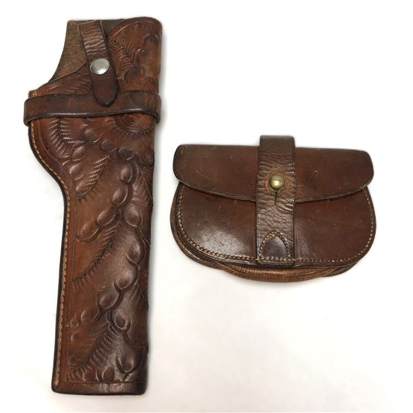 Lawrence Tooled Leather Holster & Ammo Pouch