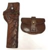 Image 1 : Lawrence Tooled Leather Holster & Ammo Pouch