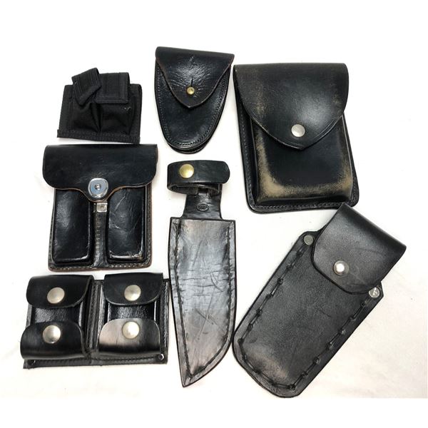 Duty Pouch Lot x7 - Knife, Mag, Notebook