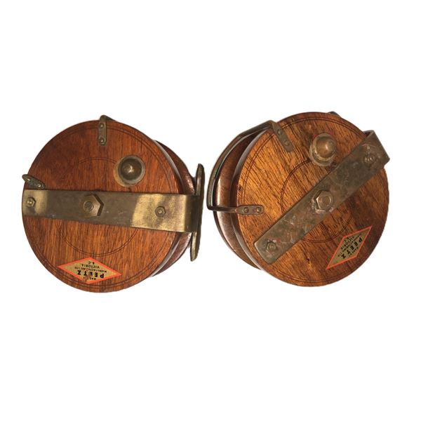 PEETZ Vintage Wood Reel LOT x2