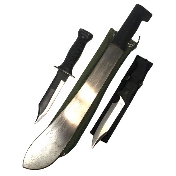 Machete & Knife LOT x3