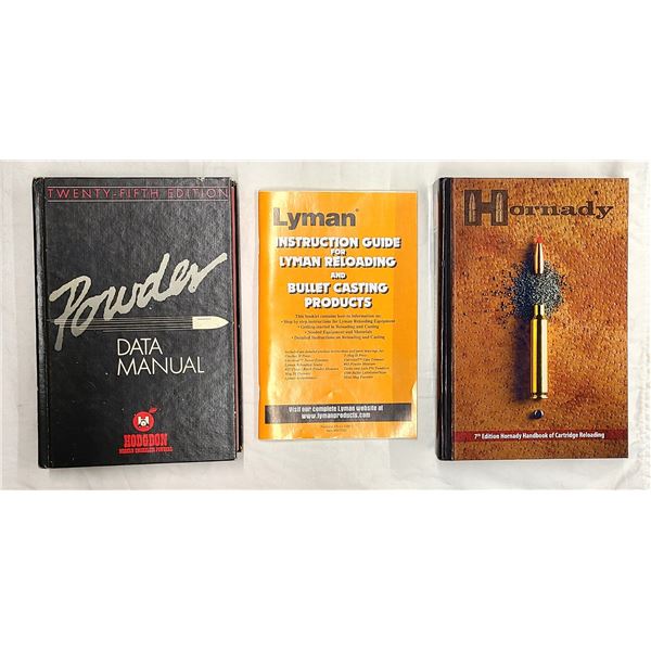 Hornady, Lyman & Hodgdon Reloading Books x3