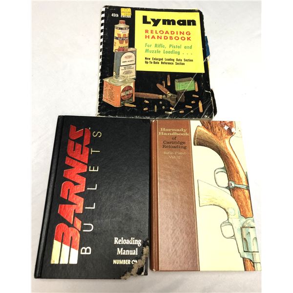 Barnes, Hornady & Lyman Reloading Books LOT x3