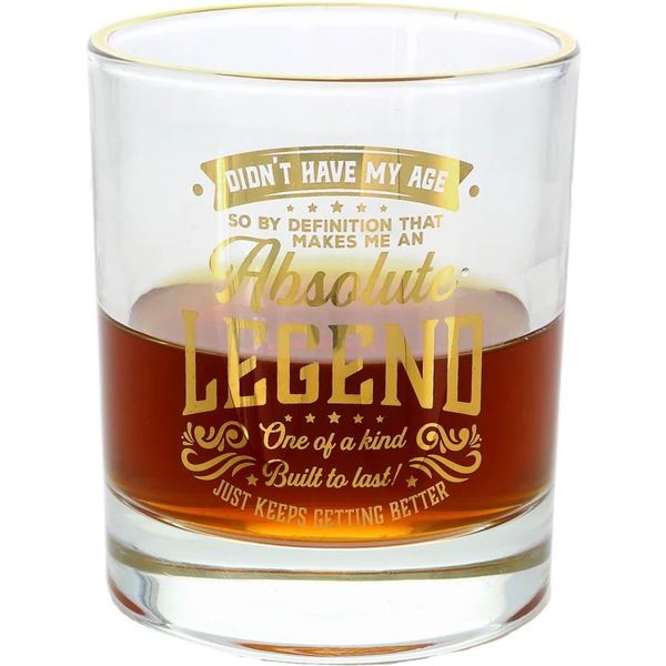 Legends of The World 8 oz Drinks Glass - Didnt Have My Age - NEW