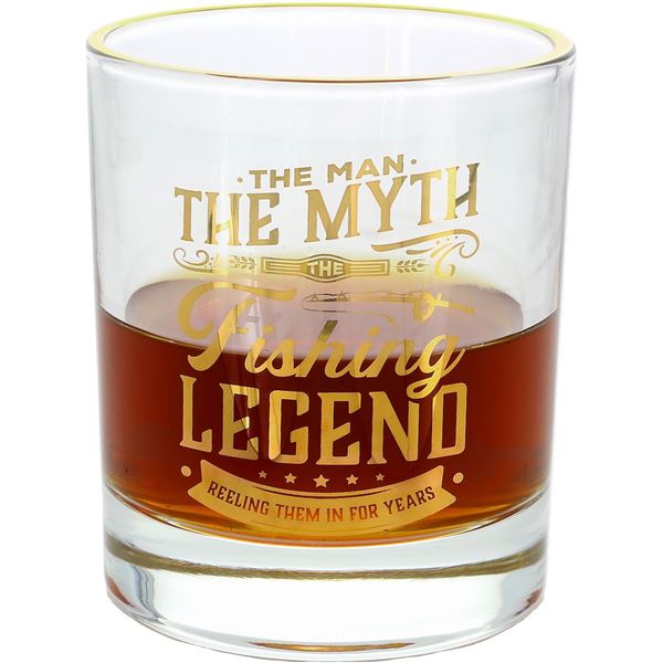 Legends of The World 8 oz Drinks Glass - FISHING - NEW