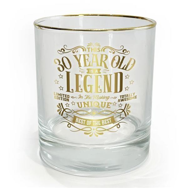 Legends of The World 8 oz Drinks Glass - 30 Year Old - NEW
