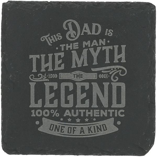 Slate Coaster This DAD - NEW 4 inch Stone