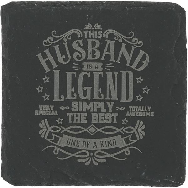 Slate Coaster This HUSBAND - NEW 4 inch Stone