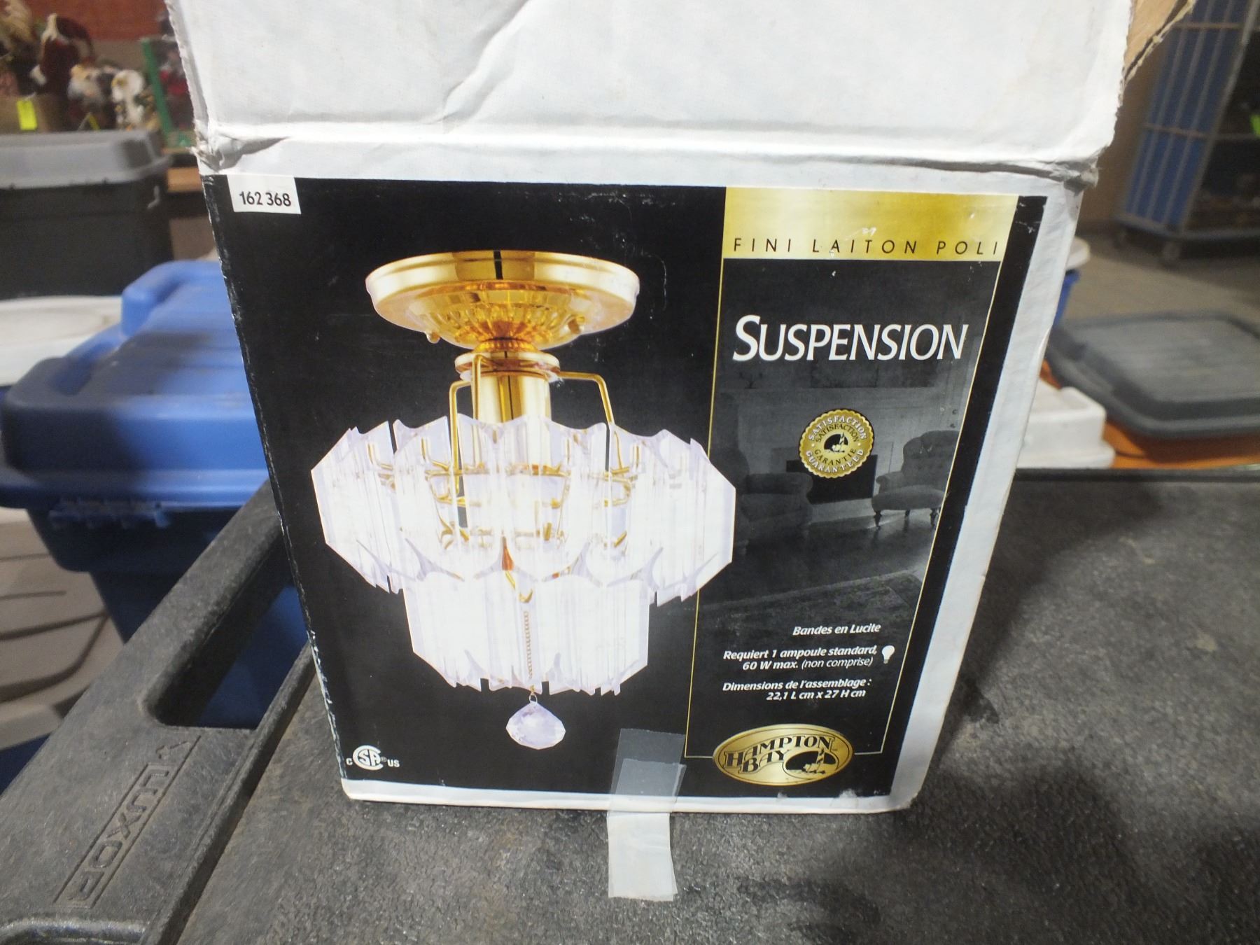 Two Post Lights & Box Of Light Fixtures