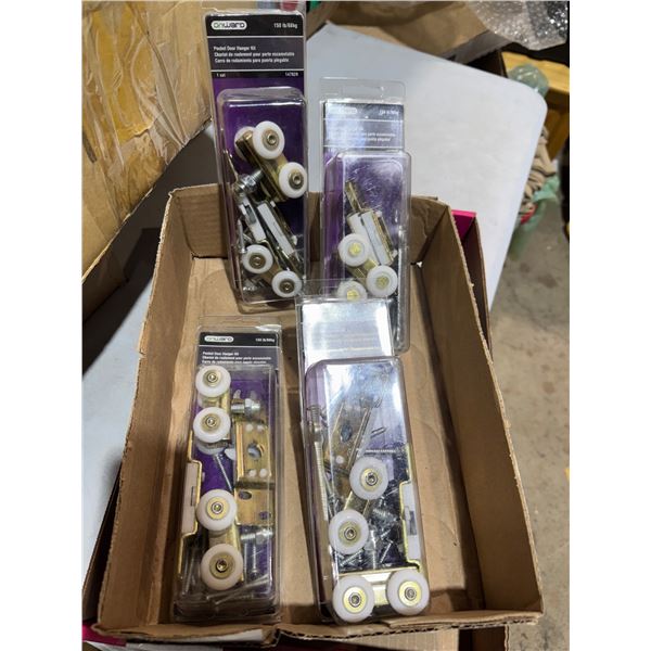 Pocket door hanger kits