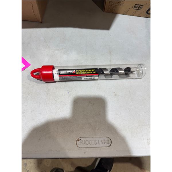 New benchmark 9 inch power auger bit 1 inch