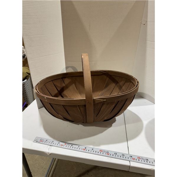 Vintage split oak gathering basket