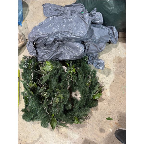 Greenery and all the gray bags there's more of the same