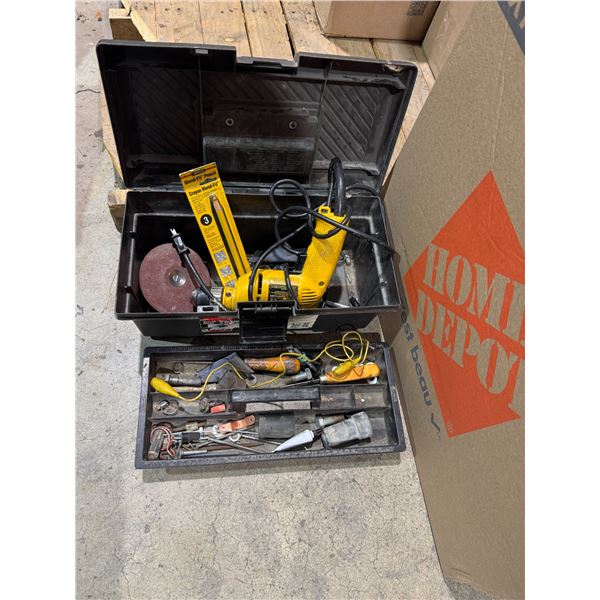 Toolbox and DeWalt drill M