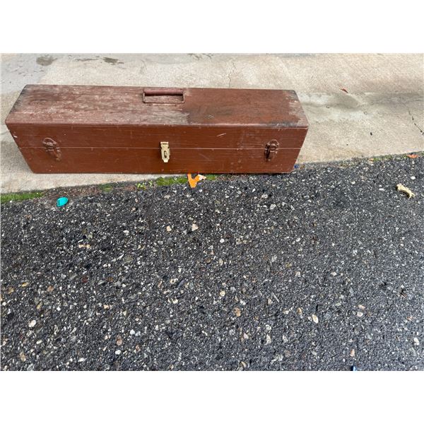 Wood box with storage compartments