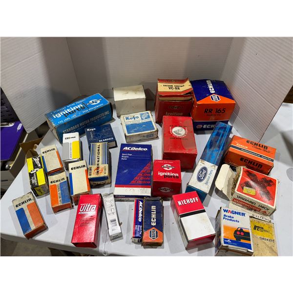 Distributor cap, ignition products, bearings, universal joint, etc.