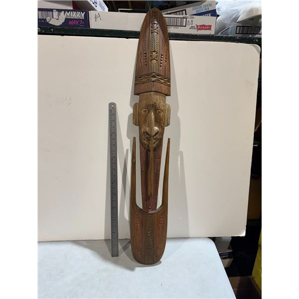 carved wooden decorative mask