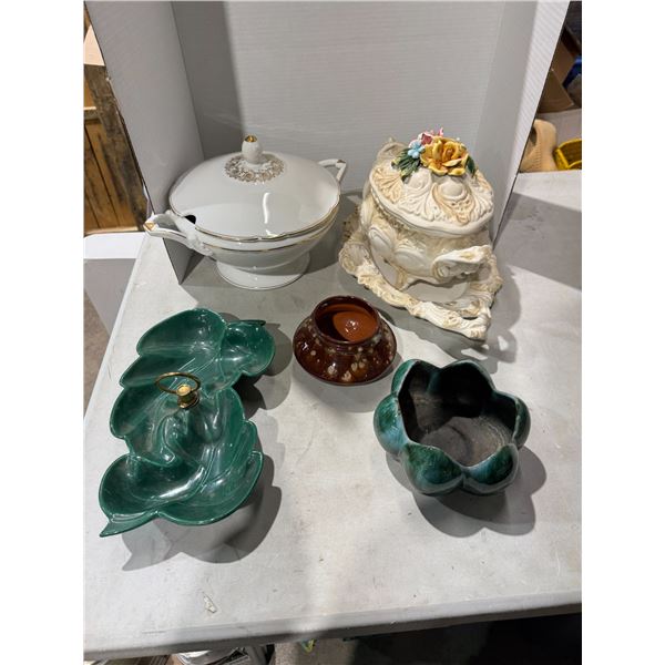 Miscellaneous dishware and planters