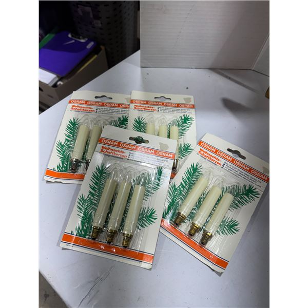 Vintage OSRAM Christmas tree candle bulbs, new