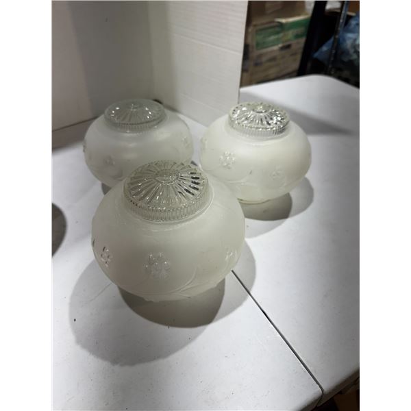 Vintage art Novo style light shades 3.25 inch fitter