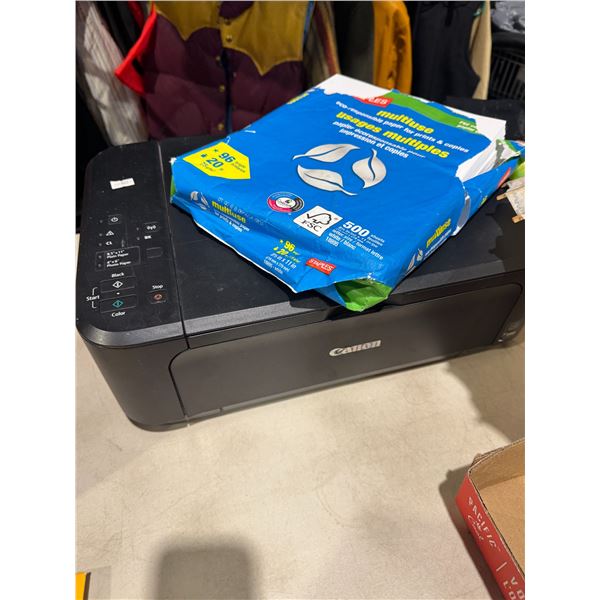 Canon printer with paper